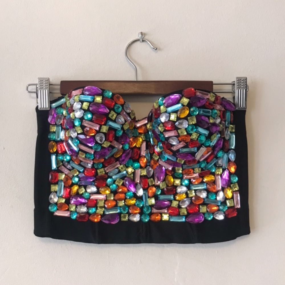 💎NASTYGAL JEWELED BUSTIER 💎